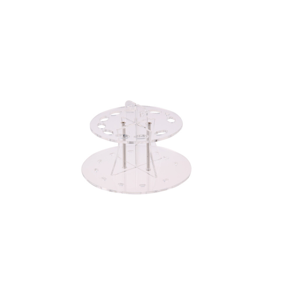 (Clear) Cosmetic Makeup Brush Holder For 10pcs Toothbrush Brush Acrylic Organizer Shelf