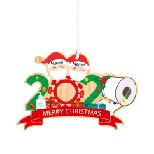 (Family of 2) Christmas Tree Hanging Ornament Family 25 People Quarantine Xmas Pendant Decor