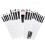 (White Black)20 Eye Makeup Brushes Beauty Tools Eyeshadow Brush Long Rod Set Gift Durable 1