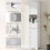 Homcom HOMCOM 170cm Tall Bathroom Storage Cabinet with LED Light, Adjustable Shelf 7