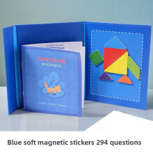(Small Blue Soft) Magnetic Tangram Wooden With Toy For Childrens Cognitive Skill Building Gift And