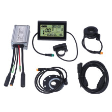 Controlador de voltagem compatível com bicicletas elétricas: 36V a 48V, com display LCD, motor brushless, proteção de bateria e função de luz