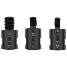 Angle Grinder Thread Adapter Set for Universal Tool Compatibility, 5/8"-11 to M10, M14 & M14 to 1/2-20UNC