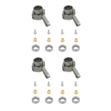 2X Metal Steering Cup Turn Cup Kit for WPL C14 C24 C34 C44 B14 B1 B16 B24 B36 MN D90 D91 MN99S RC Car Parts,Titanium