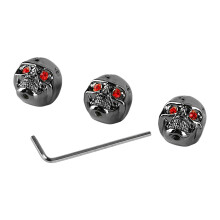 3 pezzi di manopole in metallo a forma di Skull per chitarra, colore nero, volume e tono, cappucci per testine, modello GD304, compatibili