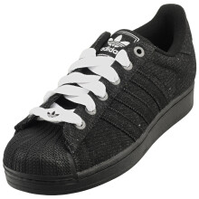 (44 2/3) Adidas Superstar II Herren Fashion Sneaker Schwarz