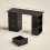 Homcom HOMCOM 120cm PC Table Workstation Computer Desk with Drawers & 3 Shelf Black 3
