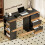 Homcom HOMCOM 120cm PC Table Workstation Computer Desk with Drawers & 3 Shelf Black 4