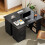 Homcom HOMCOM 120cm PC Table Workstation Computer Desk with Drawers & 3 Shelf Black 7