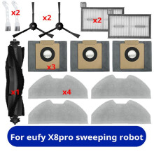For X8pro Robot Sweeping Accessories Main Roller Brush Filter Element HEPA Mop Dust Bag Replacement Brush