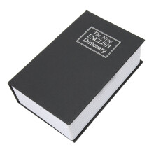 Coffre-fort livre dissimulé en acier inoxydable avec clés - 18x11,5x5,5 cm, noir