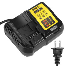 Dcb112 Chargeur de Batterie Li-Ion pour  10.8V 12V 14.4V 18V Dcb101 Dcb200 Dcb140 Dcb105 Dcb200 Prise AméRicaine Noir