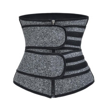 (Gray Two Velcro,S)Mujeres Entrenador de Cintura Neopreno Sauna Cinturón Sudor Cuerpo Modelador Control Abdomen Más Adelgado