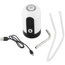 Elektropumpa na vodu s USB nabíjením pro lahve s vodou o objemu 2-5 galónů černobílá