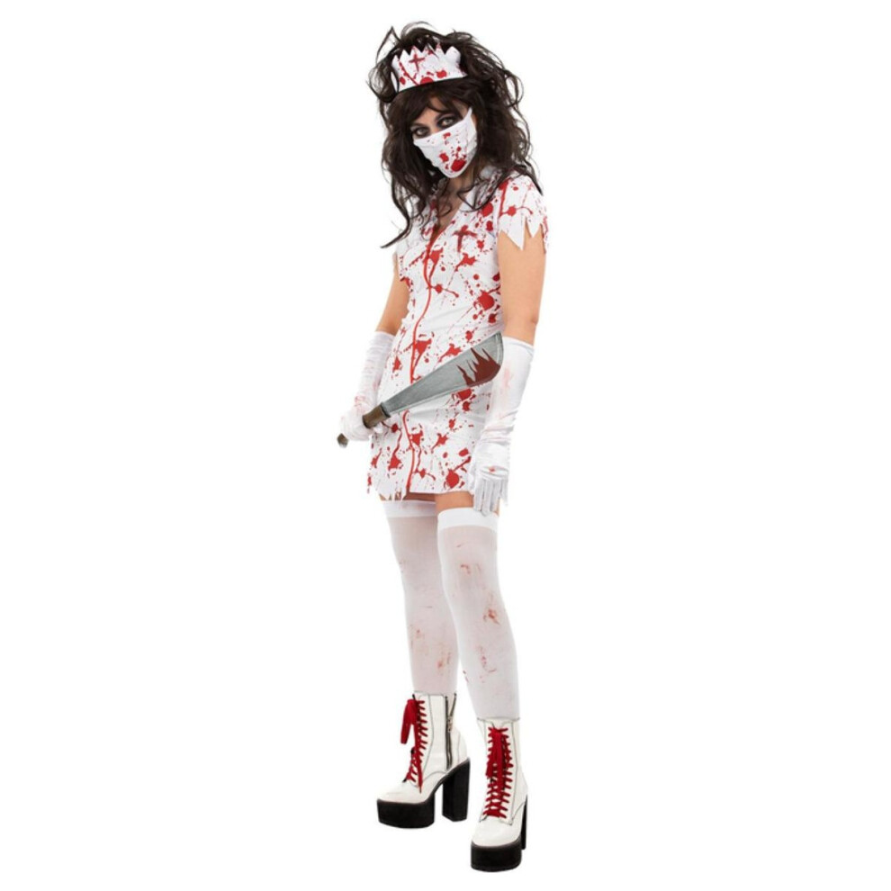 Smiffy's (L, ) Womens/Ladies Zombie Nurse Costume Set White