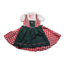 Oktoberfest-kostume til kvinder, traditionel bayersk kjole med tørklæde, Oktoberfest-kjole med skulderfri stropper og forklæde, hudvenlig