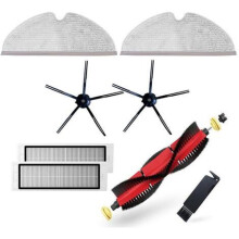 Akcesoria do odkurzacza, wyjmowana szczotka główna z rolką zapobiegającą zwijaniu się, duża moc czyszczenia do Xiaomi Roborock S6Maxv, S6Pure,