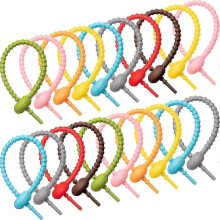 Silicone Kabelbinder, 20 Stuks 22cm Kleurrijk, Gesealde Opbergkabelorganizer