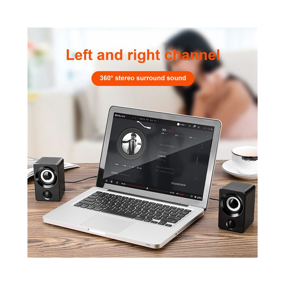 Usb Mini Small Speaker Computer Audio Stereo Subwoofer Speaker Home Wired Desktop Speaker For Laptop Desktop Computer 4852693504497