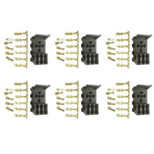 6X for Car Rv Yacht Relay & 3 Fuse Base Kit - 4, 5 Pin & Flasher Relays Ato Fuses Holder Socket Box