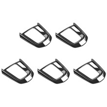 5X Fibre de Carbone ABS Voiture Bouton de Changement de Vitesse Central Panneau Cadre Couverture Garniture Voiture Style pour 2 20-21 CX-3 15-21
