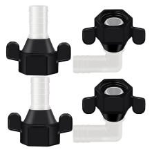 4Pack 1/2 Inch X 14 NPT X 1/2 Inch Barb Elbow and Straight Swivel Adapter RV Water Pump , Female Threaded Pex Fittings