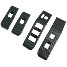 Garniture de Panneau de Commutateur de Fenêtre de Voiture pour  Highlander 2020-2024 LHD Version Nord-Américaine Accessoires en Fibre de Carbone