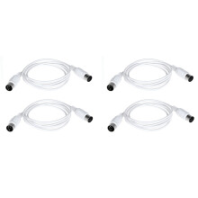 4 Pièces Câble D'Extension MIDI 5 Broches Mâle à 5 Broches Mâle Clavier de Piano électrique Instrument PC Câble, 1.5M