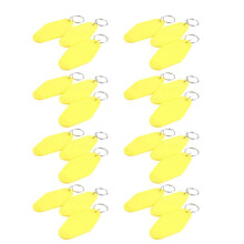 24 Pcs Vintage Motel Keychain DIY Blank Hotel Keychains Heat Transfer Blank Keychains Bulk Sublimation (Yellow)