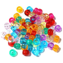 Kandi Beads Bulk for DIY Crafting Jewelry Making Kandi Bracelets 6x9mm About 1800Pcs,Transparent