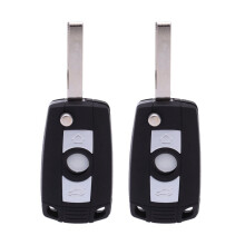 2X Klappbar Flip Auto Schluessellos Schluesselhuelle Schluesselanhaenger Schale fuer 3 5 7 Series Z3 Z4 E38 E39 E46