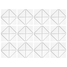 Carreaux muraux en mousse acoustique, 12 pièces, panneaux-Blanc
