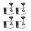 Cabinet Hardware Jig, 4 Pack C Clamps for Drawer Front Installation, Framing Table Desk Panel 1