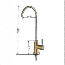 Kitchen Water Purifier Faucet 304 Stainless Steel Brushed Gold 1/4 Inch Single Cold Water Inlet