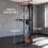 SPORTNOW Power Tower with Lat Pull Down Machine, Pull Up Bar, Dip Station 6