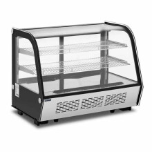 Vitrina refrigerada 160 litros 3 niveles acero inoxidable