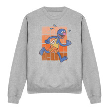 (XL, Athletic Heather) Sesame Street Unisex Adult Run Run Grover Sweatshirt