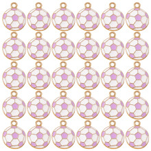 30 Enamel Soccer Keychain Accessories For Sports Jewelry-Purple