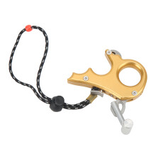 Aluminum Alloy Compound Bow Release Aid, 3-Finger Grip, Adjustable Sensitivity, Gold