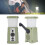 Durable 5000mAh Solar Hand Crank LED Lantern for Camping Green 1