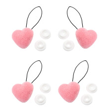 4pcs Invisible Duvet Clips Heart-Shaped Bed Sheet Clamps-Pink