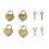 4 Sets Heart Padlock Key Set Decorative Metal 1