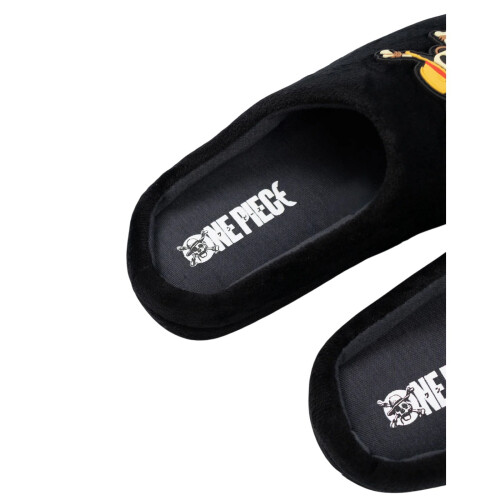 (3 UK, Black) One Piece Boys Logo Slippers 2