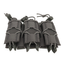 Outdoor Dreifach-Molle Magtasche 9mm Open Top Grau, Nylon, Kurzstil
