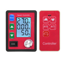 Regulador de Voltaje de 12 V, Controlador de Velocidad de Motor de CC PWM, 12 V, 24 V, 48 V, Pantalla de Amperaje de Voltaje, Control Remoto, y
