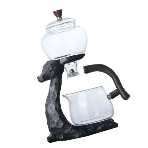 Fully Automatic Lazy Teapot with Base Heat-resistant Glass Deer