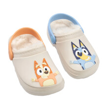 (10 UK Child, Multicoloured) Bluey Childrens/Kids Character Faces Fur Lined Clogs