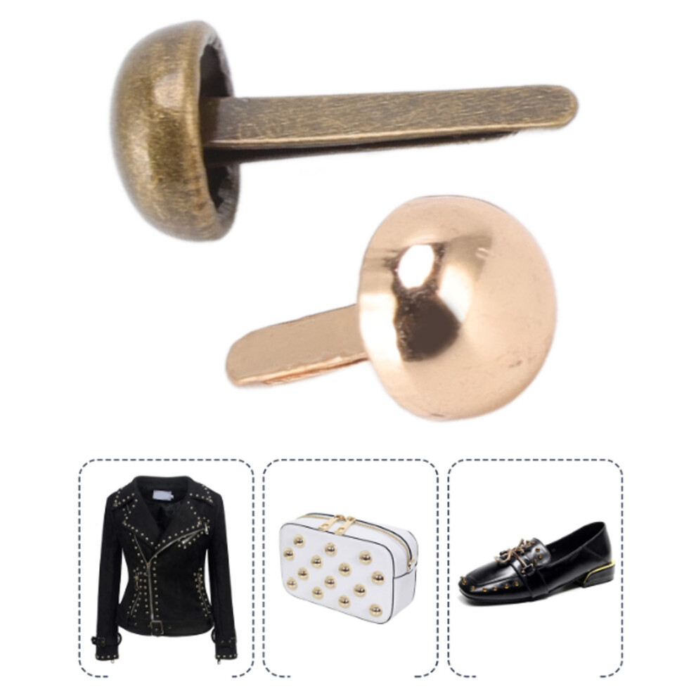 200Pcs 8Mm Mini Brads Light Gold Bronze Iron Fasteners For Crafts & Diy Projects 8751373886020