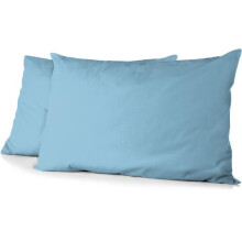 Set of 2 pillowcases - HOME LINGE PASSION - HP72089 - Microfibre 82 g - 50 x 70 cm - Sky Blue