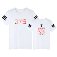 (V-White,S)Kpop Bts Tshirt In Bloom Tshirt Bangtan Jungen Jungkook Tee Suga V Jimin Jhope